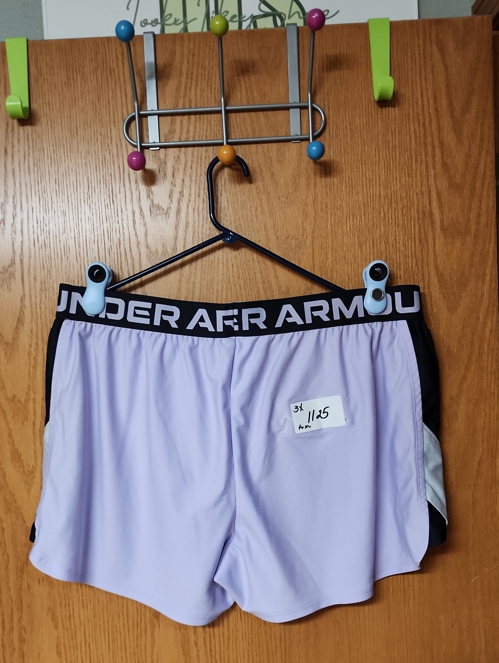 Under Armour Lavender and Black Women's Athletic Shorts 3X number 1125